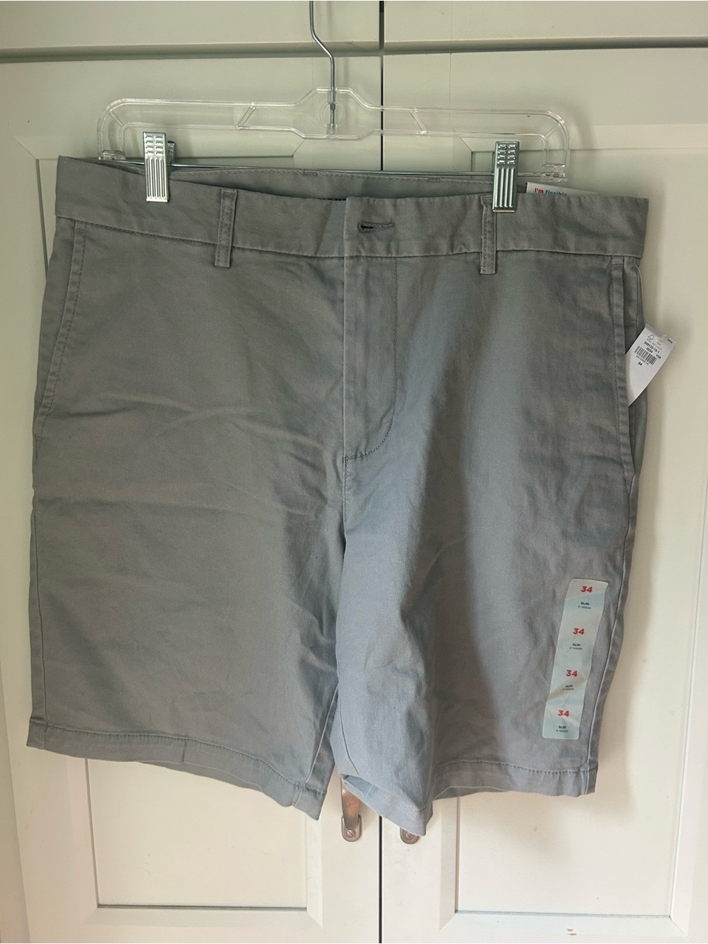 Old Navy Men's Light Gray Flat-Front Shorts